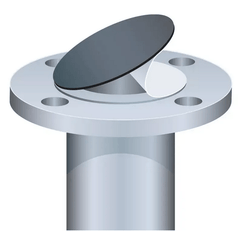 Adhesive rubber flange protector discs, Black colour, 1.5mm thick - Saunders Distribution